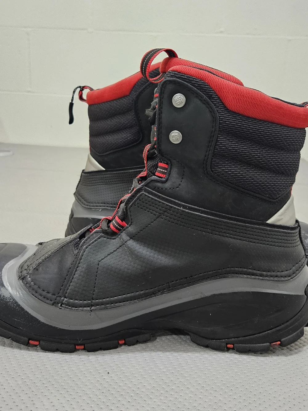 Columbia Men’s Black and Red Waterproof Winter Boots